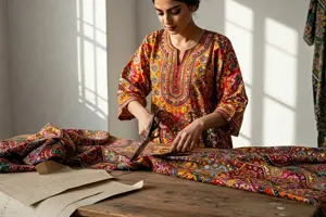        صانعو النماذج وقص المنسوجات والملابس الجلدية     